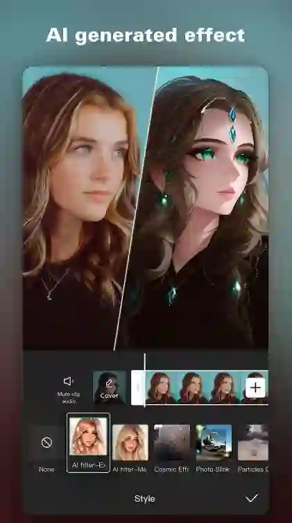 CapCut Pro App AI Generated Effects for Video and Photo Editing