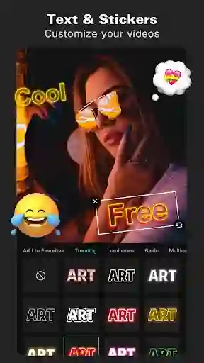Text and Stickers Amazing Video Editor CapCut Pro APK Animations Transitions